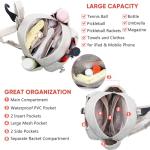 VIGEGARI Quilted Tennis Bag for Women – Tennis Backpack & Crossbody Sling | Holds 2 Rackets or 3 Pickleball Paddles | Lightweight Badminton Racket Bag, Tennis Tote & Sports Backpack