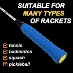 Senston New Racquet Grip Anti Slip Perforated Super Absorbent Tennis Overgrip Badminton Overgrip Pickleball Overgrip 5 Pack.