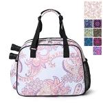Boulder Bee | Premium Pickleball Bags | PickleBall Tote Bag for Women | Women’s Hand/Shoulder Gym Bag w Water Bottle Holder | With Racquet/Paddle Holder (Pink cashew flower)