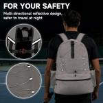 SANLIKE Pickleball Bag Backpack for Men Women，Large Pickle Ball Paddle Bag Fits 2 to 4 Paddles,Sports Duffle Bags with Shoe Compartment and Pocket (White)