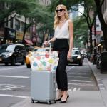 MCHIVER Pickleballs Sports Blue Print Quilted Tote Bag for Women Lightweight Puffy Laptop Bag with Compartments Large Puffy Shoulder Handbag for Travel Work Gym