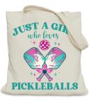 LUERHUI Pickleball Gifts Tote Bag for Women Girls, Just a Girl Who Loves Pickleballs Tote Bag