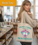 LUERHUI Pickleball Gifts Tote Bag for Women Girls, Just a Girl Who Loves Pickleballs Tote Bag