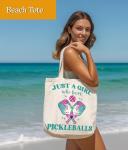 LUERHUI Pickleball Gifts Tote Bag for Women Girls, Just a Girl Who Loves Pickleballs Tote Bag