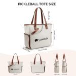 Orelaventino Pickle Ball Bag, Pickleball Tote Bag for Women Men with Paddle Cover Pocket Holds 2-4 Rackets, Pickleball Bags with Shoe Compartment, Pickleball Gifts, Water-Resistant & Lightweight