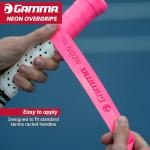 Gamma Sports Neon Tac Overgrip, Tacky Grip for Tennis, Pickleball, Squash, and Badminton Racquets, Assorted 3 Pack