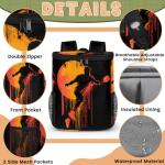 Cooler Backpack Pickleball Graffiti Insulated Leakproof Backpack Lightweight Ice Coolers Waterproof Cooler Bag Lunch Backpack for Camping Hiking Picnic for Men Women