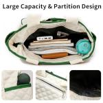 GIBZ Tennis Bag for Women, Quilted Rackets Backpack & Tote Waterproof, Large Lightweight Bags Holds for Pickleball, Badminton, Beige