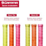 Gamma Sports Neon Tac Overgrip, Tacky Grip for Tennis, Pickleball, Squash, and Badminton Racquets, Assorted 3 Pack
