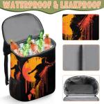 Cooler Backpack Pickleball Graffiti Insulated Leakproof Backpack Lightweight Ice Coolers Waterproof Cooler Bag Lunch Backpack for Camping Hiking Picnic for Men Women