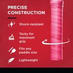 Gamma Sports Neon Tac Overgrip, Tacky Grip for Tennis, Pickleball, Squash, and Badminton Racquets, Assorted 3 Pack