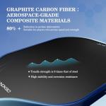 Pickleball Paddles Set of 2 - Graphite Carbon Fiber Pickle Ball Paddle Composite -USAPA Approved Pro Pickle Racket -14mm Lightweight PP Honeycomb Core -Men's and Women's Outdoor Game Gift Set/Blue