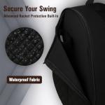 RAREGRAY Premium Tennis Bag – Large Capacity Crossbody Racket Bag for Tennis, Pickleball, Badminton & Squash – Water-Resistant, Lightweight for Women & Men (BLACK)