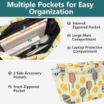 MCHIVER Sports Pickleballs Yellow Print Quilted Tote Bag for Women Lightweight Weekender Bag with Compartments Large Shoulder Handbag for Gym Travel Work