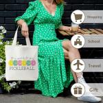 NATSUNO Pickleball Canvas Tote Bag, Pickle Ball Gifts for Women Pickle Ball Lovers, It's a Good Day to Play Pickleball Canvas Tote Bag for Women, Reusable Grocery Bags Shopping Bags