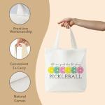 NATSUNO Pickleball Canvas Tote Bag, Pickle Ball Gifts for Women Pickle Ball Lovers, It's a Good Day to Play Pickleball Canvas Tote Bag for Women, Reusable Grocery Bags Shopping Bags