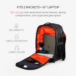 Cancha Tennis Backpack with shoe compartment, 16-Inch Laptop Sleeve & Rain Cover | Holds 2 Tennis rackets, Padel or Pickleball Paddles | Carry-On Size Bag for Men and Women