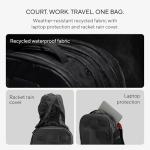 Cancha Tennis Backpack with shoe compartment, 16-Inch Laptop Sleeve & Rain Cover | Holds 2 Tennis rackets, Padel or Pickleball Paddles | Carry-On Size Bag for Men and Women