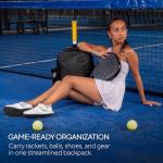 Cancha Tennis Backpack with shoe compartment, 16-Inch Laptop Sleeve & Rain Cover | Holds 2 Tennis rackets, Padel or Pickleball Paddles | Carry-On Size Bag for Men and Women