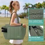 Chase Chic Pickleball Tote Bag for Women,Lightweight Puffer Quilted Crossbody Shoulder Bag Pickle Ball Paddle Holder for Gym Sports,Green