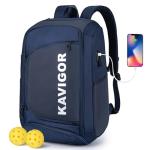 KAVIGOR Pickleball Bag, Large Pickleball Backpack Holds 4 to 6 Paddles, Shoes Compartment & Wet/Dry Pocket (9 Pockets), Charge Port