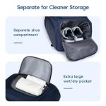 KAVIGOR Pickleball Bag, Large Pickleball Backpack Holds 4 to 6 Paddles, Shoes Compartment & Wet/Dry Pocket (9 Pockets), Charge Port