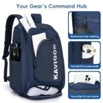 KAVIGOR Pickleball Bag, Large Pickleball Backpack Holds 4 to 6 Paddles, Shoes Compartment & Wet/Dry Pocket (9 Pockets), Charge Port