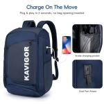 KAVIGOR Pickleball Bag, Large Pickleball Backpack Holds 4 to 6 Paddles, Shoes Compartment & Wet/Dry Pocket (9 Pockets), Charge Port