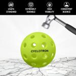 cyclotron 6-Pack Premium Pickleball Balls - USAP Approved, 40 Holes Outdoor/Indoor Pickle Balls with Bag, Perfectly Balanced, High Bounce True Flight, Pickle Ball for Tournament Play(Green)