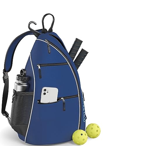 Athletico Sling Bag - Crossbody Backpack for Pickleball, Tennis, Racketball, and Travel for Men and Women (Blue)