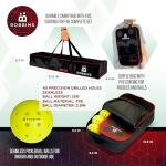 Pickleball Set with Net | 4 USA Pickleball Approved Carbon Fiber Paddles, Portable Regulation Size Net System, 8 Outdoor Balls, Court Marker Kit, Duffle Bag & Carry Bag - ROBBIMS