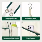 Movker Tennis Bag for Women & Men Sling Crossbody Backpack 2-Racket Waterproof Pocket & Fence Hook Racket Bags Suitable for Pickleball Tennis Badminton