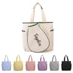 Ulico Personalized Tennis Bag for Women, Custom Embroidered Name Quilted Racket Backpack, Large Waterproof Lightweight Tote Bag for Pickleball & Badminton
