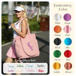 Ulico Personalized Tennis Bag for Women, Custom Embroidered Name Quilted Racket Backpack, Large Waterproof Lightweight Tote Bag for Pickleball & Badminton