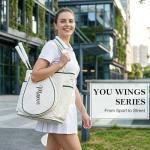 Ulico Personalized Tennis Bag for Women, Custom Embroidered Name Quilted Racket Backpack, Large Waterproof Lightweight Tote Bag for Pickleball & Badminton