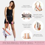 KEDZIE Pickleball Tote Bags Pickleball Crossbody Bag Portable Pickle Ball Bag For Women and Men - Cream