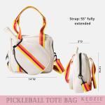 KEDZIE Pickleball Tote Bags Pickleball Crossbody Bag Portable Pickle Ball Bag For Women and Men - Cream