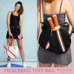 KEDZIE Pickleball Tote Bags Pickleball Crossbody Bag Portable Pickle Ball Bag For Women and Men - Cream