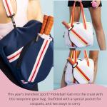 KEDZIE Pickleball Tote Bags Pickleball Crossbody Bag Portable Pickle Ball Bag For Women and Men - Cream