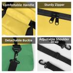 Herdesigns Custom Pickleball Gym Duffel Bag for Men, Ball Personalized Name Travel Sport Tote Bags Custom Overnight Weekender Bags, Yellow Green