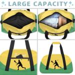 Herdesigns Custom Pickleball Gym Duffel Bag for Men, Ball Personalized Name Travel Sport Tote Bags Custom Overnight Weekender Bags, Yellow Green