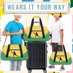 Herdesigns Custom Pickleball Gym Duffel Bag for Men, Ball Personalized Name Travel Sport Tote Bags Custom Overnight Weekender Bags, Yellow Green