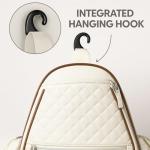 Thorza Tennis & Pickleball Backpack for Women & Men – Compact Racket Bag, Fits 1 Tennis Racket or Paddles, Lightweight Quilted Design with Bottle Pockets for Practice & Travel - Beige