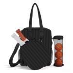 VANNMESTER Pickleball Bag for Women with Detachable Paddle Case,Stylish Tote Large Capacity Paddle Holder,External Water Holder and Ball Bag, Waterproof Shoulder Pickleball Tote Bag Black