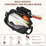 VANNMESTER Pickleball Bag for Women with Detachable Paddle Case,Stylish Tote Large Capacity Paddle Holder,External Water Holder and Ball Bag, Waterproof Shoulder Pickleball Tote Bag Black