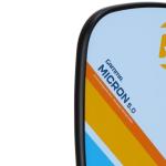 Gamma Sports Micron 5.0 Pickleball Paddle, Quantum Series Composite Pickleball Paddle with Polypropylene Core and Honeycomb Grip, Blue and Orange, 4 (1/8)