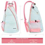 EdenRiver Pickleball Bag for Women Pickleball Backpack with Water Bottle Holder and Drawstring Mesh Bag for Pickle Ball Accessories (With Shoe Compartment)