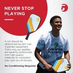 Gamma Sports Micron 5.0 Pickleball Paddle, Quantum Series Composite Pickleball Paddle with Polypropylene Core and Honeycomb Grip, Blue and Orange, 4 (1/8)