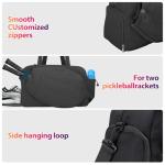 GZSXXTS Tennis Tote Bag with Shoe Compartment - Extra-Large Quilted Pickleball Bag Holds 2-4 Rackets, Water-Resistant & Lightweight for Men & Women (Brown)