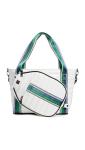 Think Royln Women's Ace of The Court Pickleball Bag, White Patent, One Size